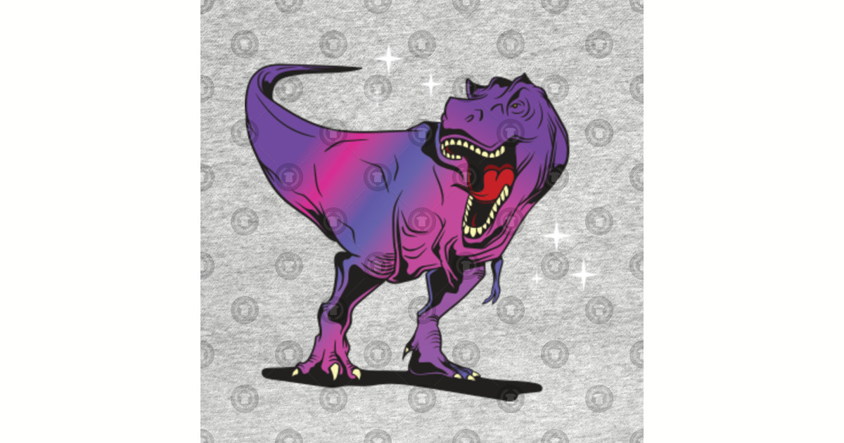 Tyrannosaurus T-Rex Colorful Pink Violet Dino Gift - T Rex - T-Shirt | TeePublic